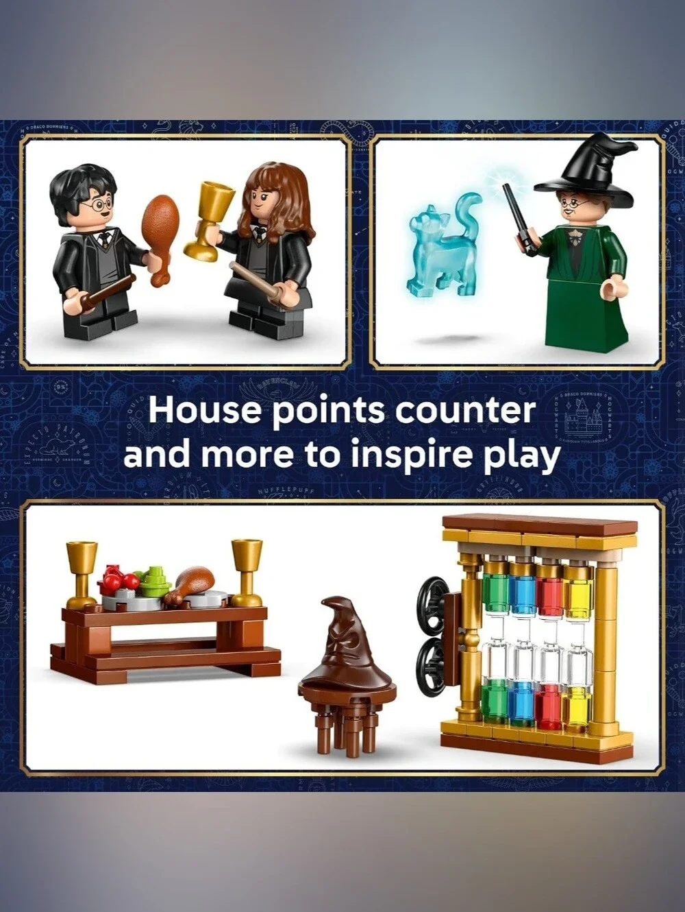 LEGO Harry Potter Sorting Hat Ceremony W/Multicolor Wheel NWT Ages 7+ 124 PCS